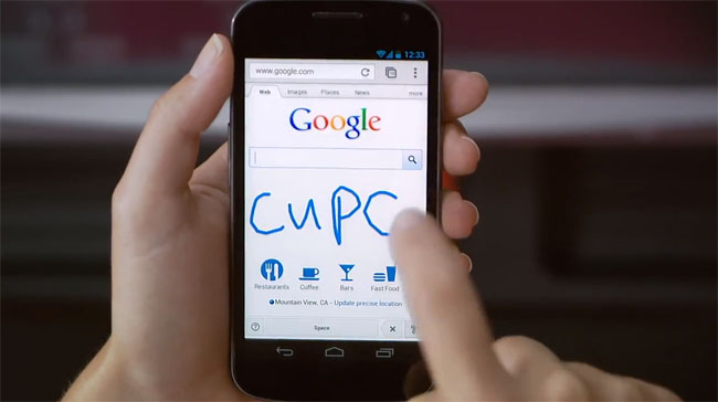 Google añade la escritura táctil para facilitar nuestras busquedas